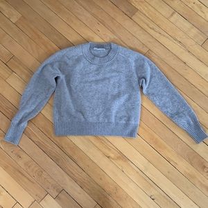 Cropped boxy cashmere sweater